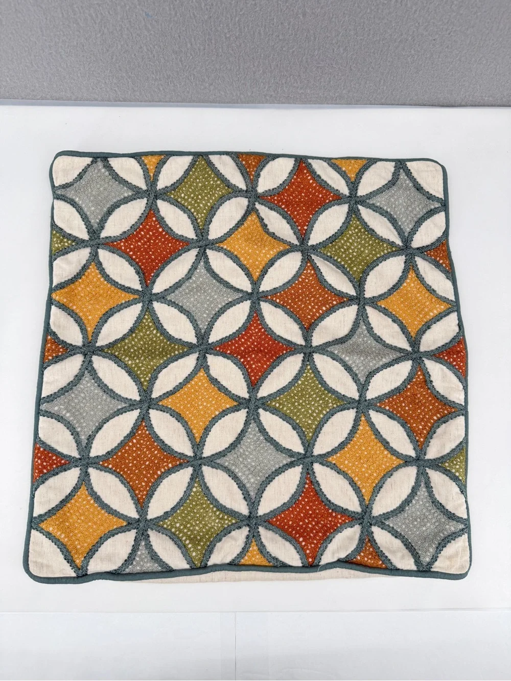 Pier 1 Imports Throw Pillow Covers Set 2 Geometric Earth Tones Cotton Blend 18